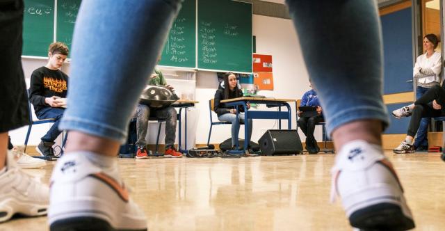 Adolescent du Lycée Mamer participant au projet Bildung Beweegt