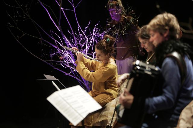 femme qui joue un instrument 